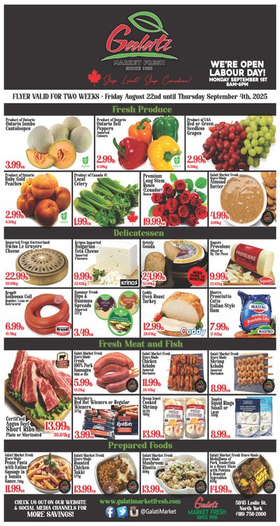 Galati Market Fresh Flyer August 22 to September 4