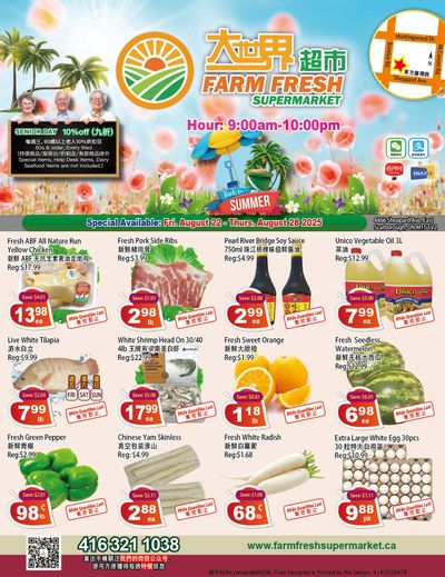 Farm Fresh Supermarket Flyer August 22 to 28