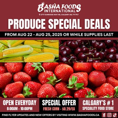 Basha Foods International Weekend Deals Flyer August 22 to 25