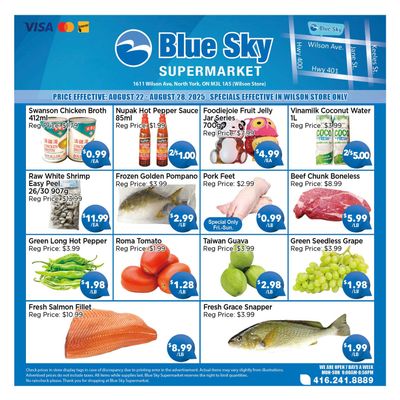 Blue Sky Supermarket (North York) Flyer August 22 to 28