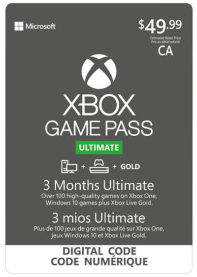 Walmart Canada Promotions: Get 3 Month Xbox Game Pass Ultimate Download for $24.98