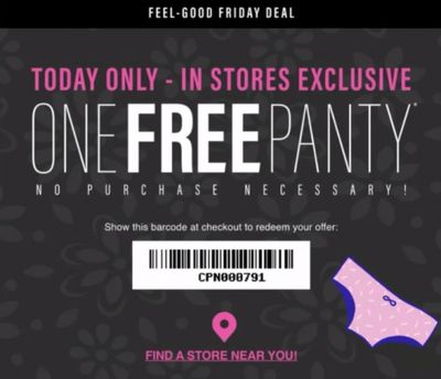 La Senza Canada: Free Panty In-Store Today *August 22nd Only*