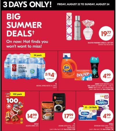 Shoppers Drug Mart Canada: Surprise Points Event + 3 Day Big Summer Deals Sale
