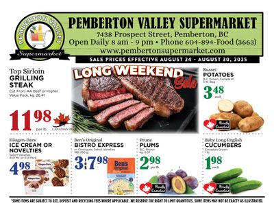 Pemberton Valley Supermarket Flyer August 24 to 30