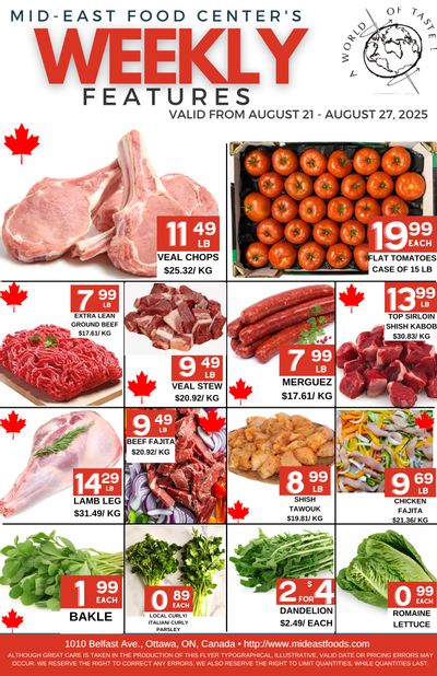 Mid-East Food Centre Flyer August 21 to 27