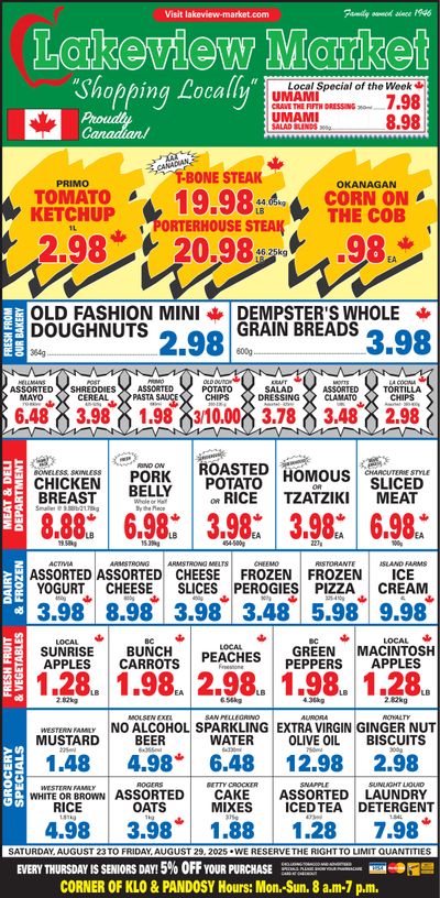 Lakeview Market Flyer August 23 to 29