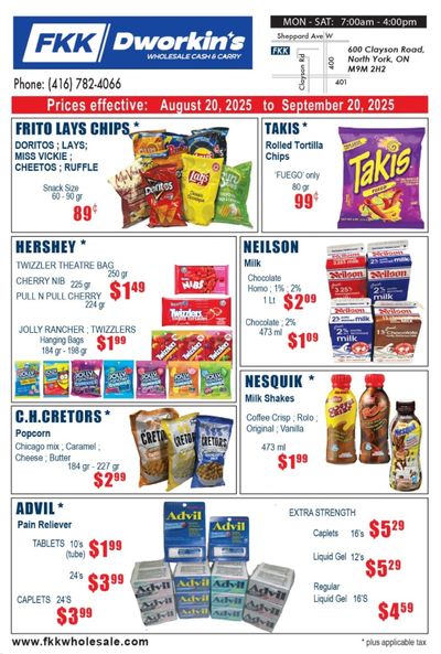 FKK Wholesale Cash & Carry Flyer August 20 to September 20