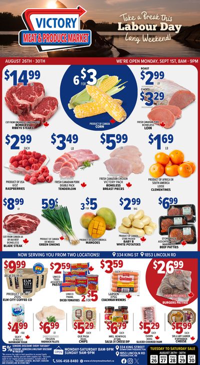 Victory Meat Market Flyer August 26 to 30