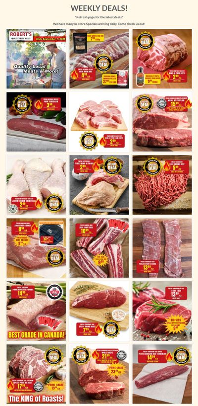 Robert's Fresh and Boxed Meats Flyer August 25 to September 1