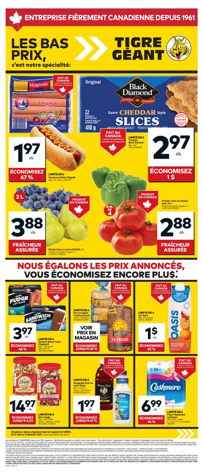 Tigre Géant Flyer August 27 to September 2