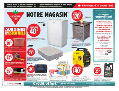 Canadian Tire (QC) Flyer August 28 to September 3