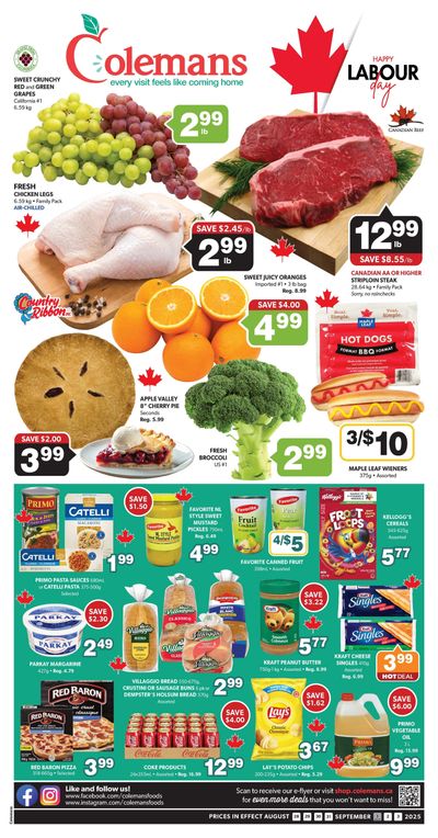 Coleman's Flyer August 28 to September 3
