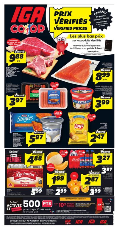 IGA (NB) Flyer August 28 to September 3