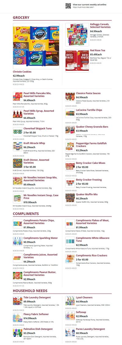 Kudrinko's Flyer August 26 to September 8
