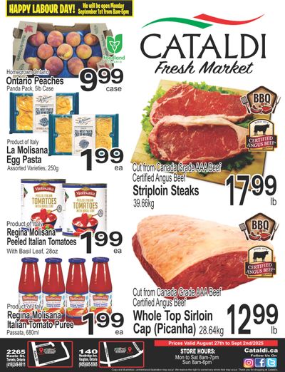Cataldi Fresh Market Flyer August 27 to September 2