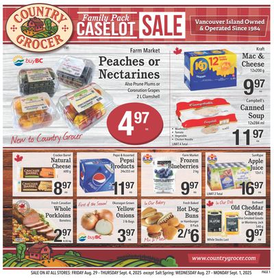 Country Grocer Flyer August 29 to September 4
