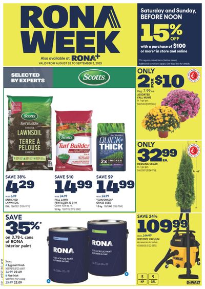 Rona & Rona+ (West) Flyer August 28 to September 3