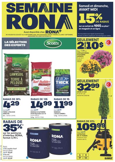 Rona & Rona+ (QC) Flyer August 28 to September 3