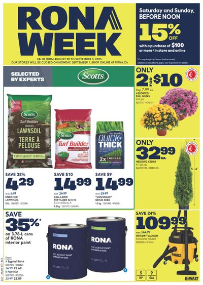 Rona & Rona+ (Atlantic) Flyer August 28 to September 3