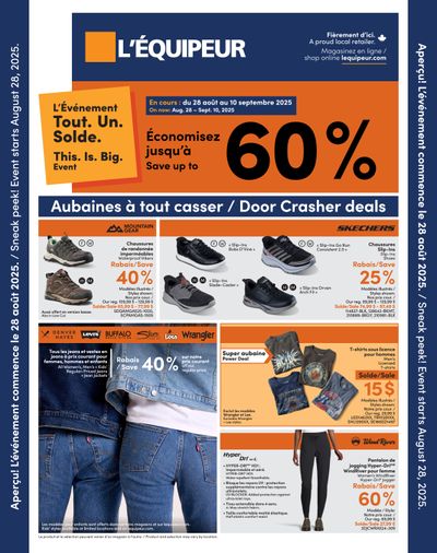 L'Équipeur Flyer August 28 to September 10