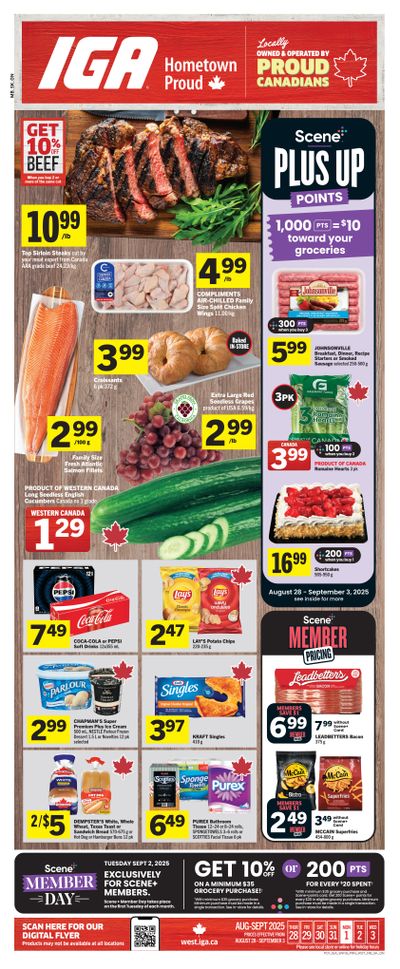 IGA (SK, MB, ON) Flyer August 28 to September 3