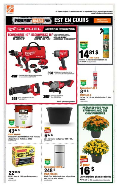 Home Depot (QC) Flyer August 28 to September 10