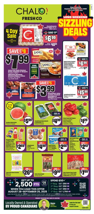 Chalo! FreshCo (West) Flyer August 28 to September 3