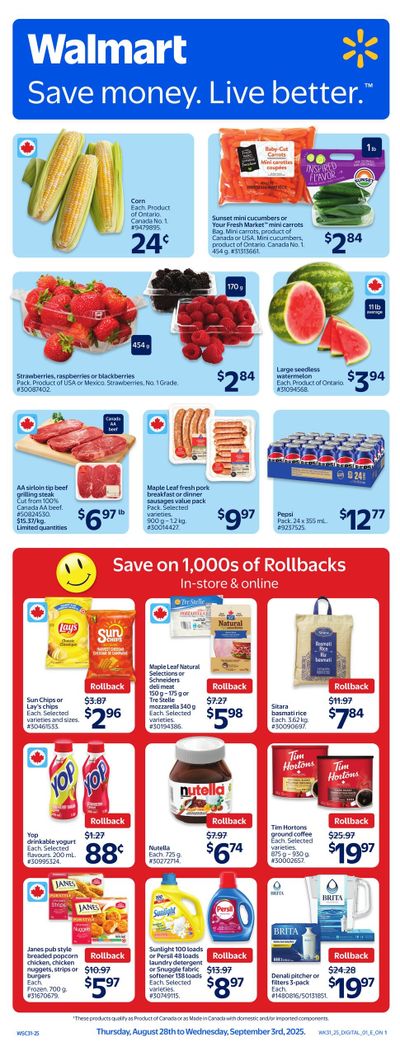 Walmart (ON) Flyer August 28 to September 3