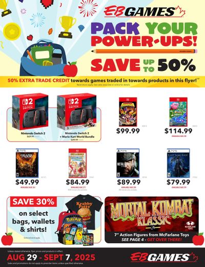 EB Games Flyer August 29 to September 7