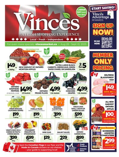 Vince's Market Flyer August 28 to September 10