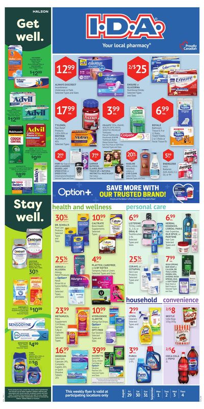 I.D.A. Flyer August 29 to September 4