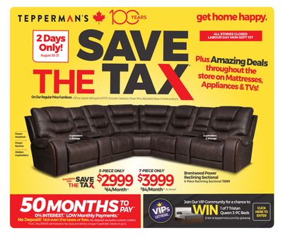Tepperman's Flyer August 28 to September 3