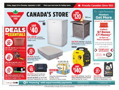 Canadian Tire (ON) Flyer August 29 to September 4