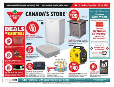 Canadian Tire (West) Flyer August 29 to September 4