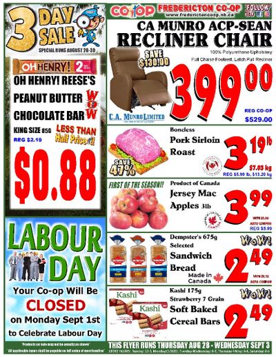 Fredericton Co-op Flyer August 28 to September 3