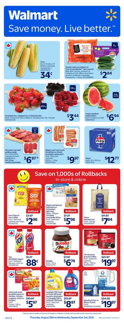 Walmart (West) Flyer August 28 to September 3