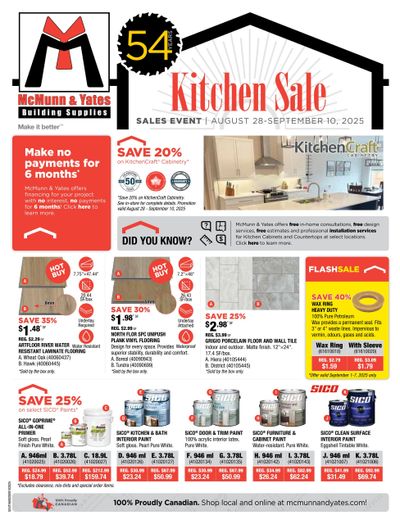 McMunn & Yates Building Supplies Flyer August 28 to September 10