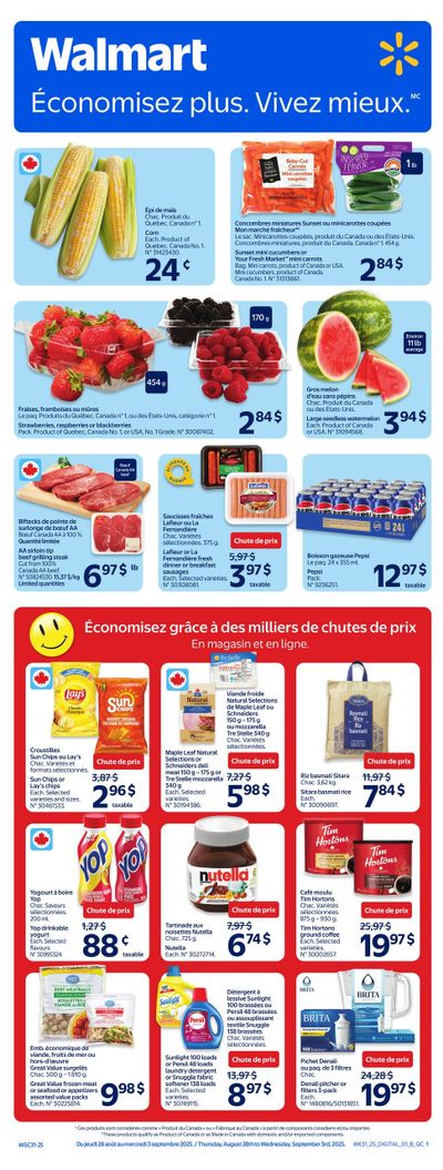 Walmart (QC) Flyer August 28 to September 3