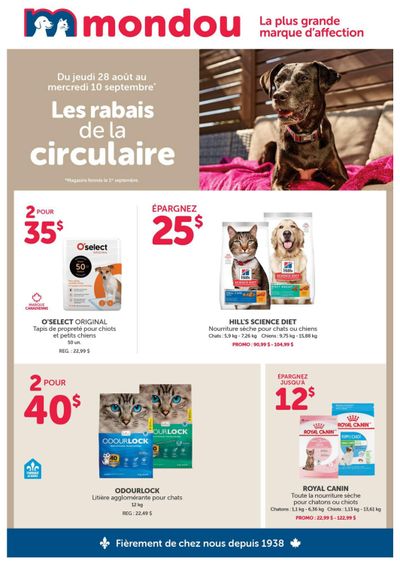 Mondou Flyer August 28 to September 10