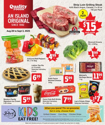Quality Foods Flyer August 28 to September 3