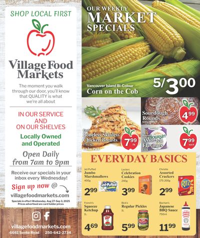 Village Food Markets Flyer August 27 to September 2