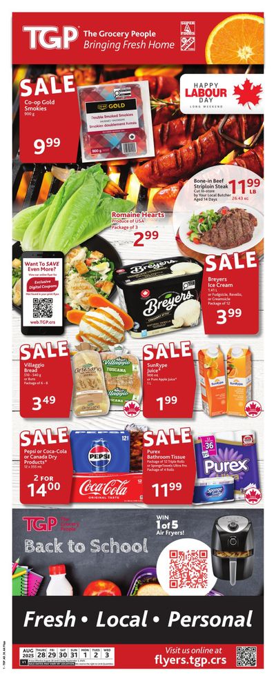 TGP The Grocery People Flyer August 28 to September 3