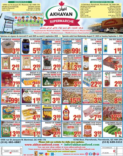 Akhavan Supermarche Flyer August 27 to September 2