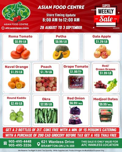 Asian Food Centre (Wanless Dr.) Flyer August 28 to September 3