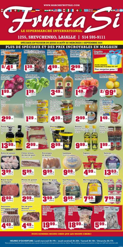Frutta Si Flyer August 28 to September 3