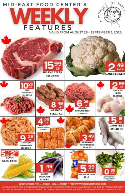 Mid-East Food Centre Flyer August 28 to September 3