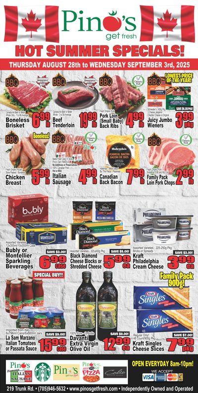 Pino's Flyer August 28 to September 3