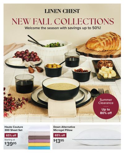Linen Chest Flyer August 27 to September 21