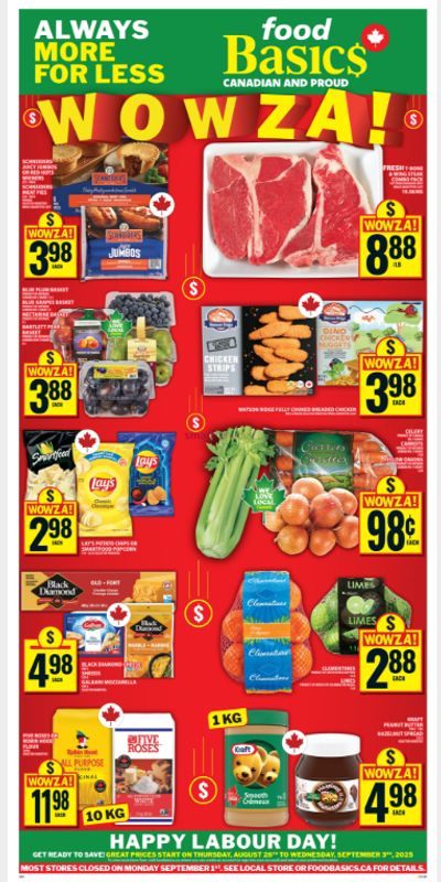 Food Basics Ontario Flyer Deals August 28th – September 3rd
