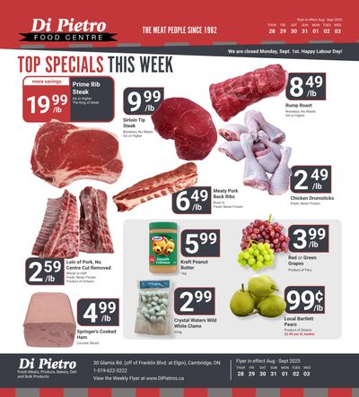 Di Pietro Food Centre Flyer August 28 to September 3
